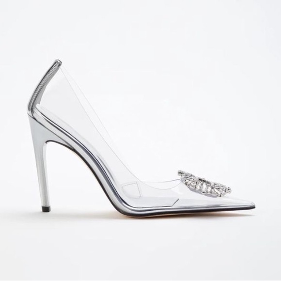 Good American CINDER-F*CKING-RELLA Jeweled Stiletto Pumps Size 8 - Picture 3 of 5